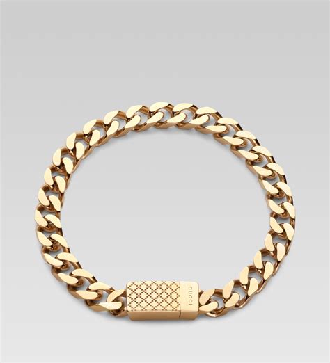 gucci men's gold cuff bracelets|Gucci gold necklace men's.